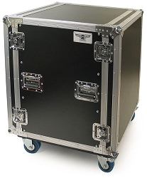 RU-22 | Heavy Duty Amplifier Rack Road Case with Casters and Extended 22